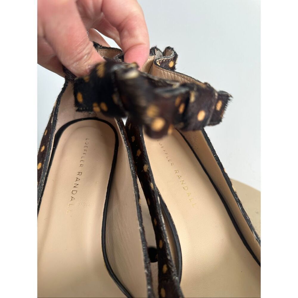 Loeffler Randall Women’s Alba Calf Hair Polka Dot Ankle Strap - Picture 9 of 10